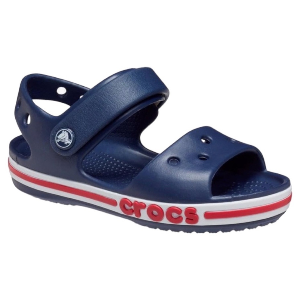 CROCS Bayaband Sandals Crocbands Red White Blue Shoes Beach Pool Clogs Strappy
